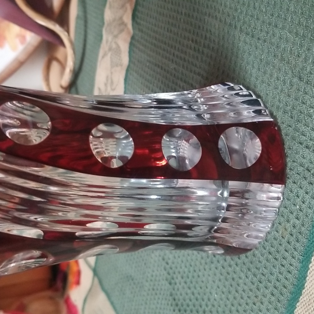 🥀CUT LEAD GLASS TULIP VASE - Picture 8 of 8